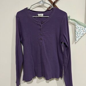 Pact Women's Long Sleeve Waffle Henley